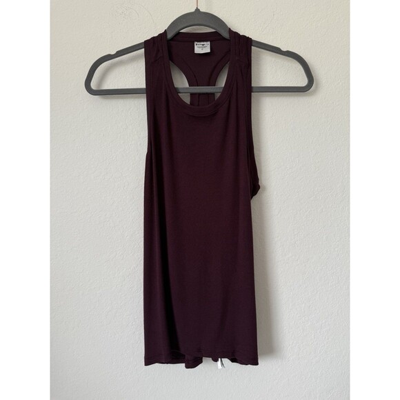 ATHLETA Ease IN Rib TANK Top MODAL Super SOFT Spiced CABERNET Burgundy‎ NWOT XS - Picture 4 of 12